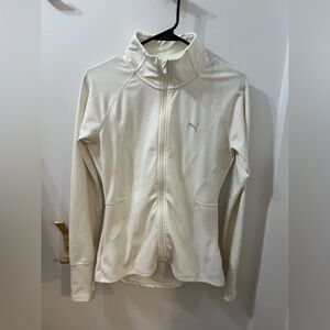 Women’s Puma White Full Zip DryCELL Running Performance Jacket